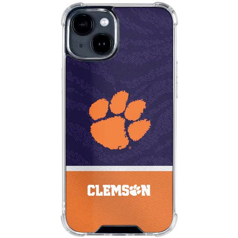 Clemson University Paw Logo iPhone 15 Clear Case